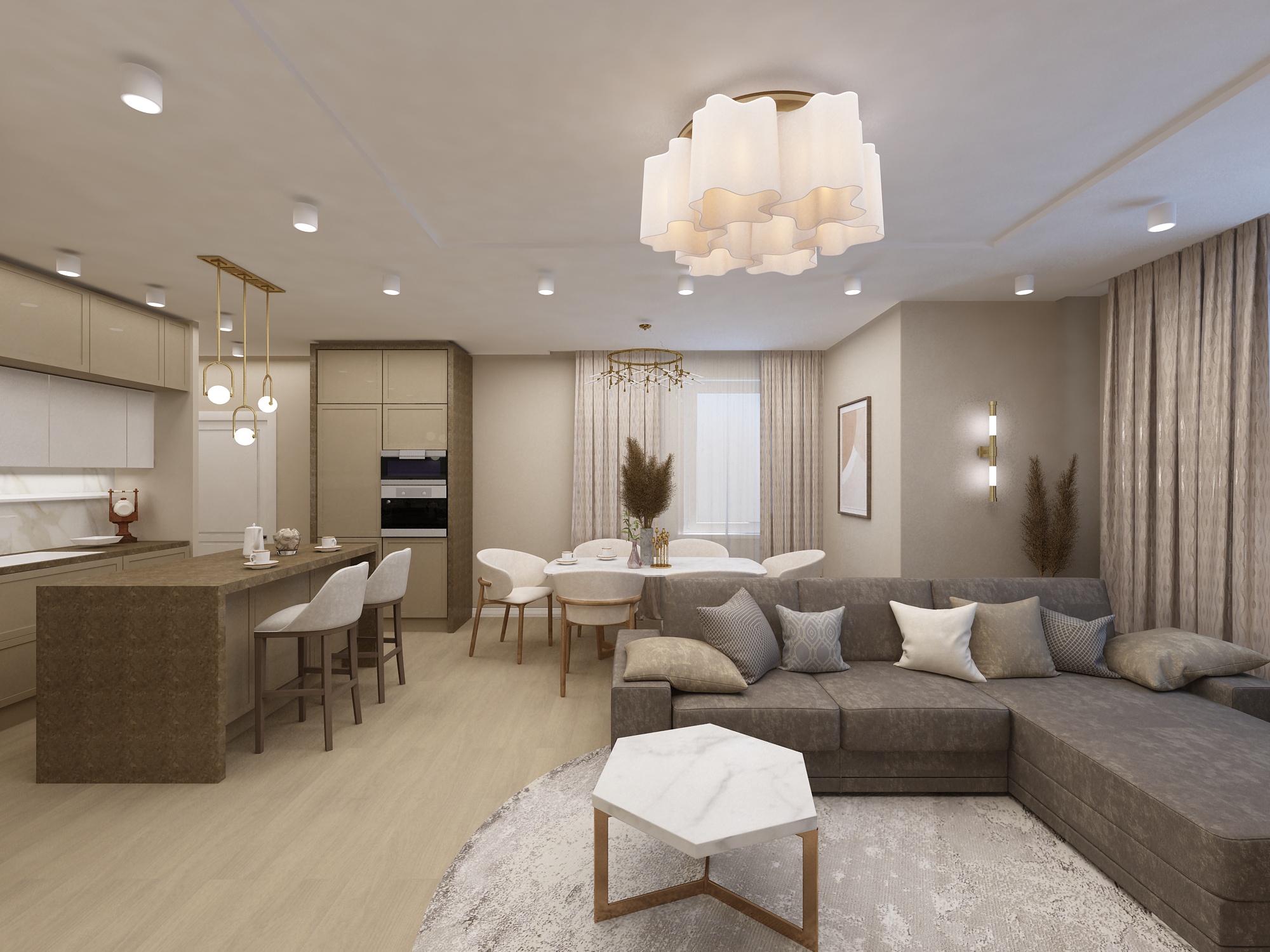 Трёхкомнатная квартира